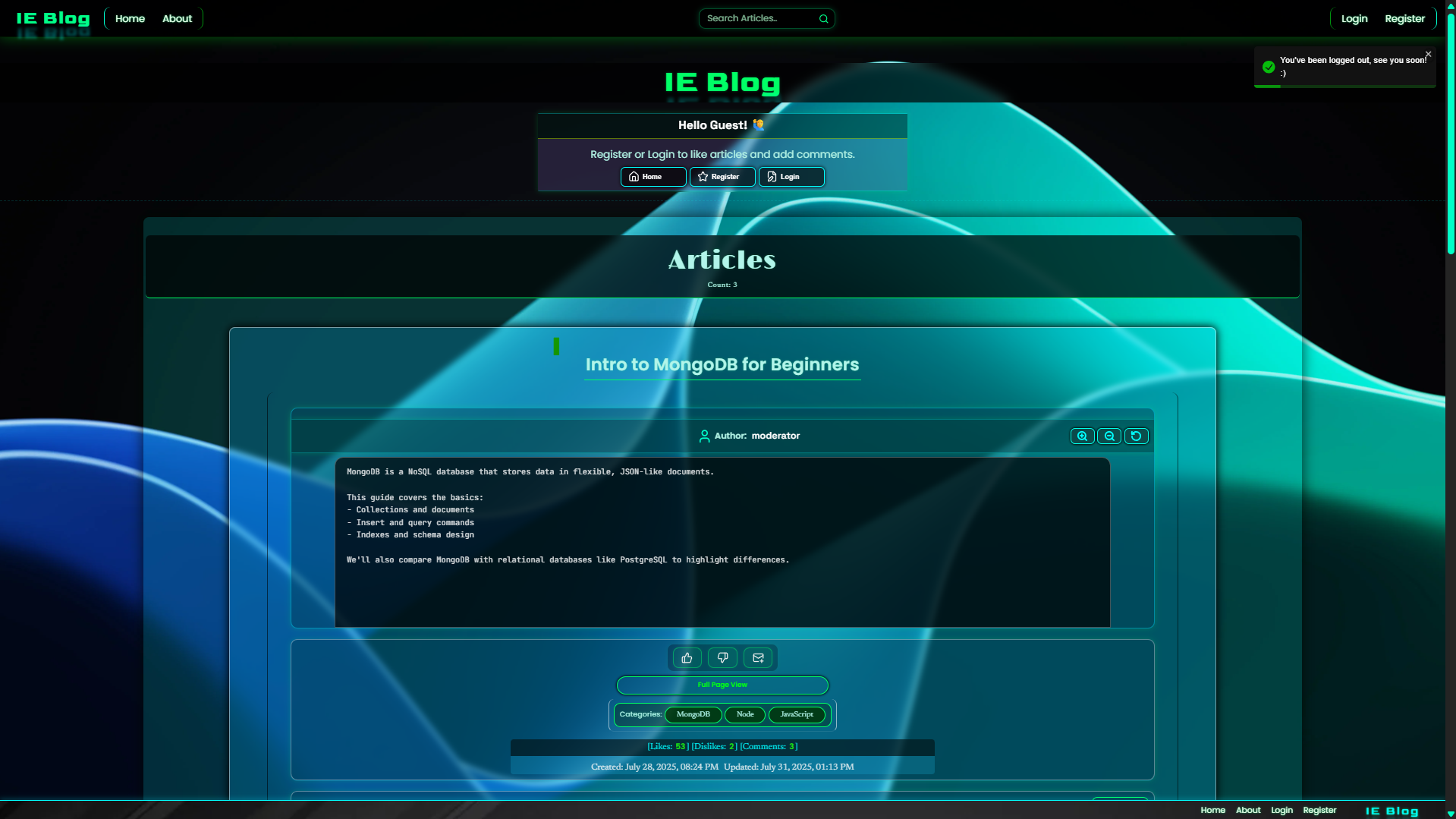 React Blog