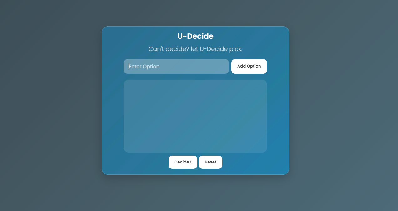 U-Decide App